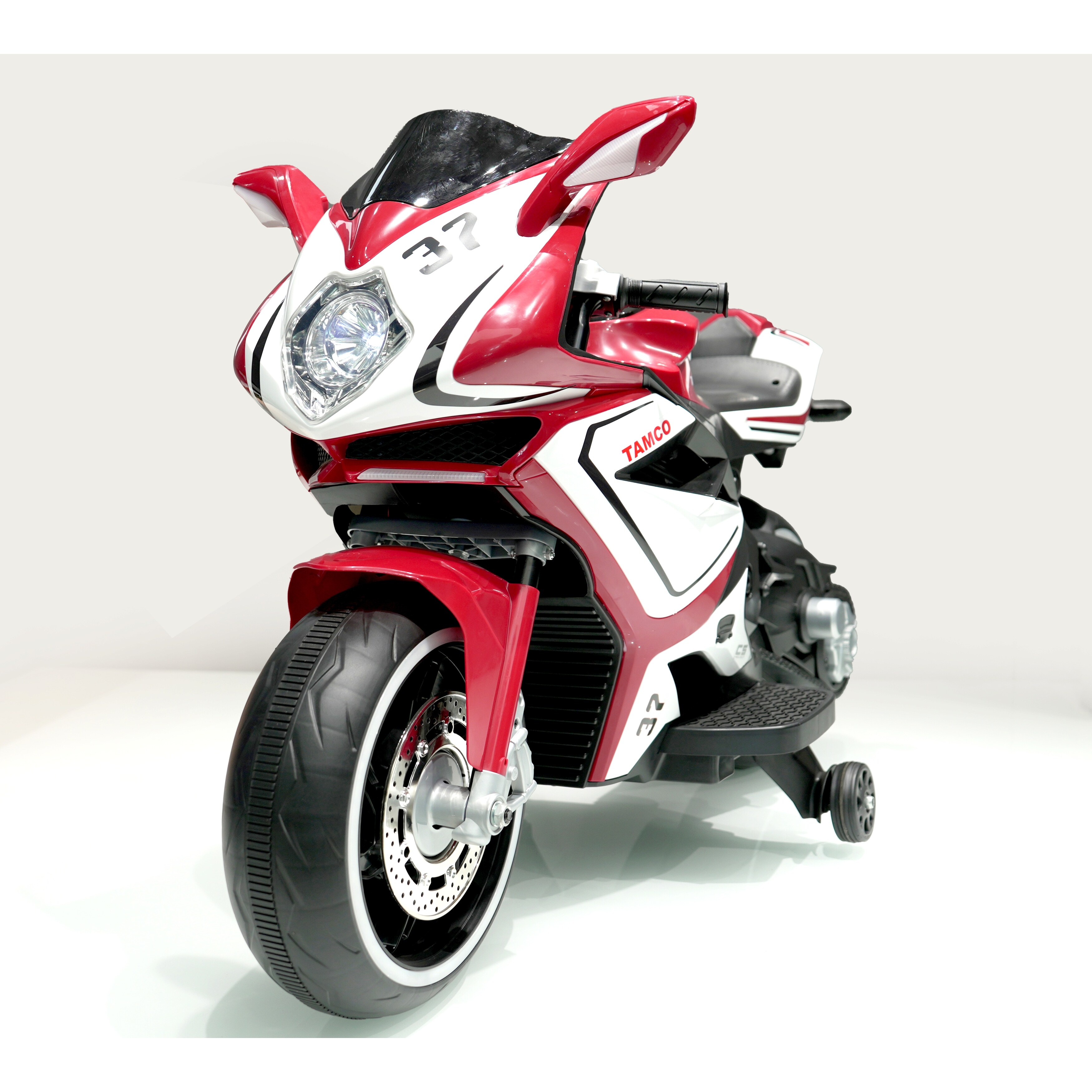 Kids electric motorcycle with training wheels outlet